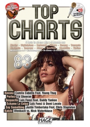 Top Charts 83 (+CD): fr C-, B-, Es- Instrumente, Klavier, Gitarre, Songtexte mit Akkorden