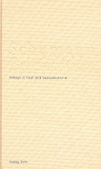 Schumann-Briefedition Serie 3 Band 5 Verlage in West- und Sddeutschland
