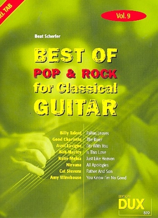 Best of Pop and Rock vol.9: for classical guitar