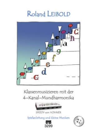 Klassenmusizieren mit der 4-Kanal-Mundharmonika (+2 CD's): fr Mundharmonika Speedy (Hohner) (mit Texten) (Gitarre ad lib)