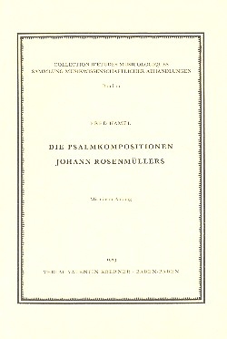 Die Psalmkompositionen Johann Rosenmllers