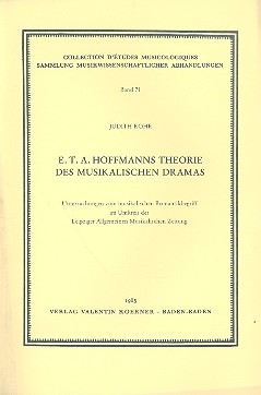 E.T.A. Hoffmanns Theorie des musikalischen Dramas