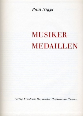 Musikermedaillen Band 1 (gebunden)