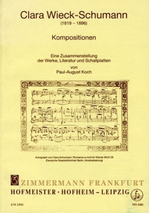 Werkverzeichnis Clara Wieck-Schumann