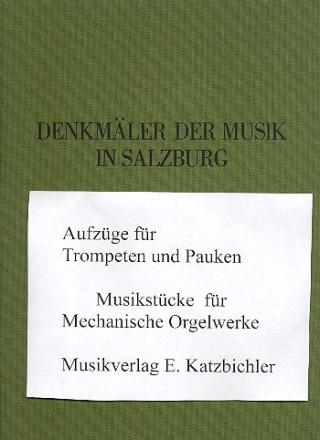 Denkmler der Musik in Salzburg Band 1  Partitur Leinen