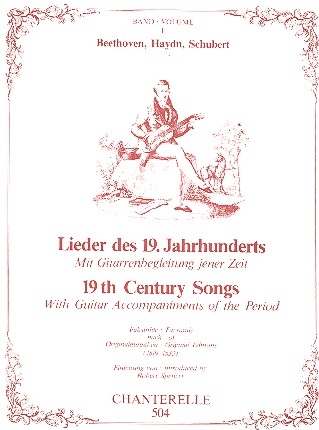 Lieder des 19. Jh. mit Gitarrenbegleitung jener Zeit Band 1 fr Gesang und Klavier Beethoven, Haydn, Schubert