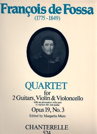 Quartet op.19,3 for 2 guitars, violin and violoncello score and parts