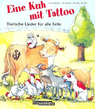 Eine Kuh mit Tattoo Bewegungsbuch