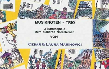 Musiknoten-Trio 3 Kartenspiele zum sicheren Notenlernen