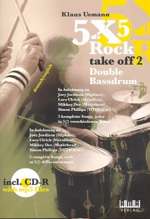 5 x 5 Rock take off 2 (+CD-R) for double bassdrum