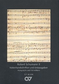 Postkarten-Serie 7 - Robert Schumann 2 Notenhandschriften und Erstausgaben (10Stk)