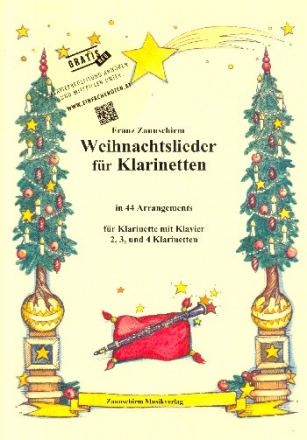 Weihnachtslieder (+Online Audio) fr 2-4 Klarinetten (Klarinette und Klavier) Spielpartitur