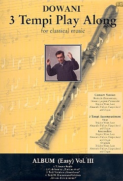 3 Tempi Playalong CD Easy Album vol.3 for recorder