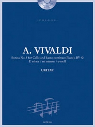 Sonate e-moll RV40  Nr.5 (+CD) fr Violoncello und Klavier Urtextausgabe