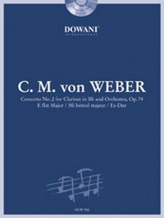Concerto Es-Dur op.74,2 (+2 CD's) fr Klarinette und Klavier