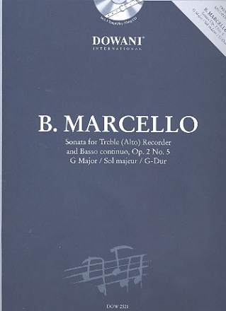 Sonate G-Dur op.2,5 (+CD) fr Altblockflte und Bc