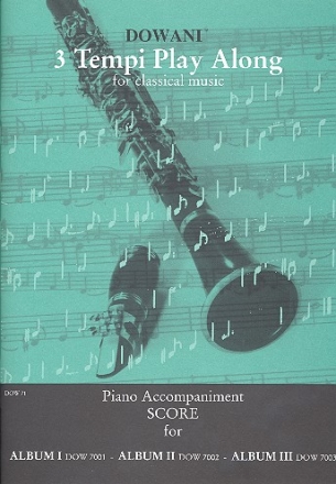 3 Tempi Playalong Piano accompaniment for DOW7001-7003 score