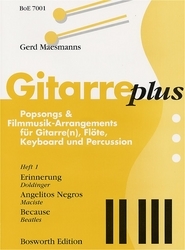 GITARRE PLUS BD.1 - POPSONGS UND FILM- MUSIK-ARRANGEMENTS FUER GITARRE(N) FLOETE, KEYBOARD U. PERCUSSION  PARTITUR