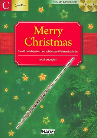 Merry Christmas (+2 CD's): fr Flte (Oboe oder C-Instrumente)