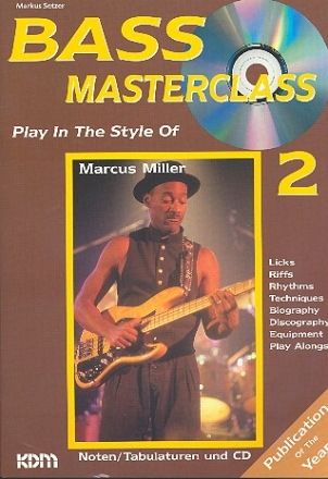 Bass Masterclass Band 2 (+CD) Play in the style of Marcus Miller noten und tabulatur