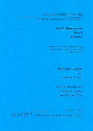 Neue Schubert-Ausgabe Serie 2 Band 8 Fierabas Kritischer Bericht
