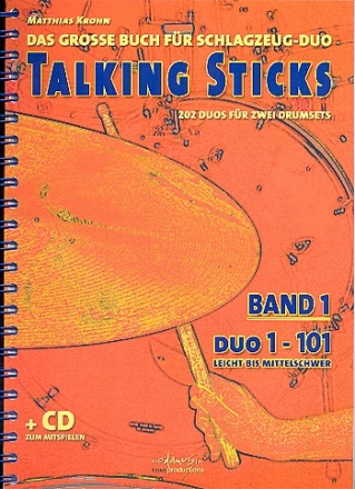 Talking Sticks Band 1 (+CD) (dt) fr 2 Schlagzeuge Spielpartitur