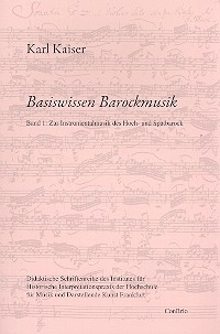 Basiswissen Barockmusik Band 1  Softcover