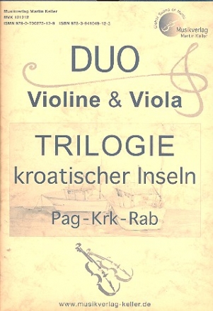 Trilogie kroatischer Inseln fr Violine und Viola Partitur und Stimmen