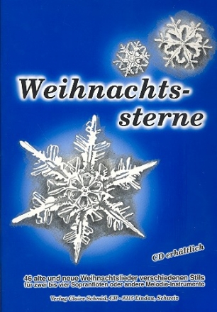 Weihnachtssterne fr 2-4 Sopranblockflten (Melodieinstrumente) (mit Text) Spielpartitur