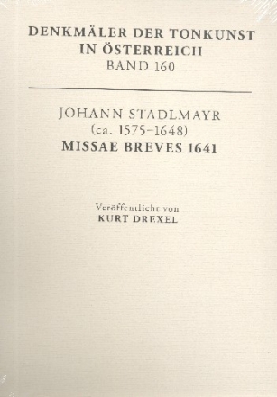 Denkmler der Tonkunst in sterreich Band 160 Missae breves