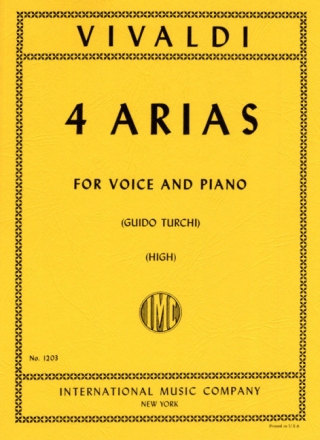 4 Arias for high voice and Piano