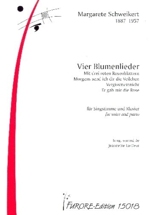 4 Blumenlieder f�r Gesang und Klavier Partitur