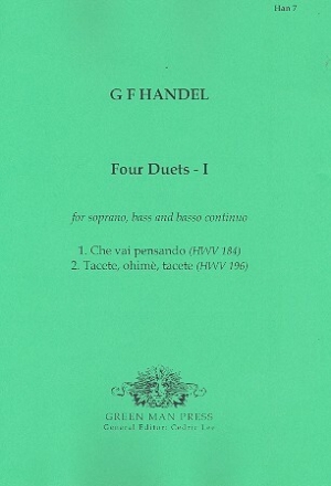 4 Duette Band 1 f�r Sopran, Bass und Bc