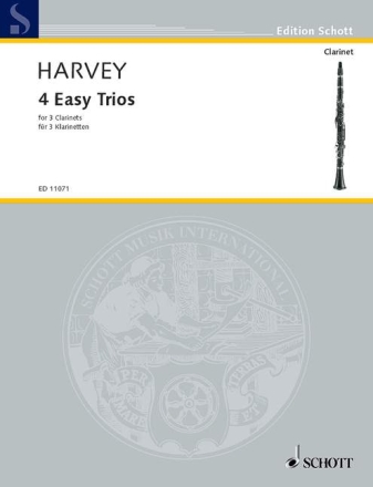 4 easy Trios f�r 3 Klarinetten Partitur und Stimmen
