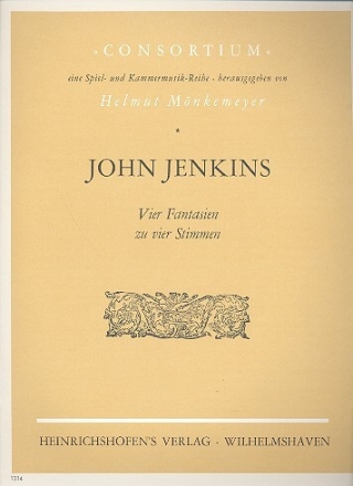 4 Fantasien zu vier Stimmen f�r 4 Instrumente Partitur und Stimmen