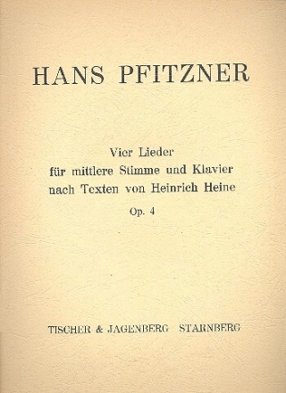 4 Lieder op.4 f�r mittlere Singstimme und Klavier