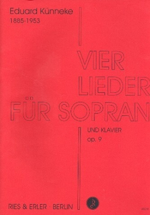 4 Lieder op.9 f�r Sopran und Klavier