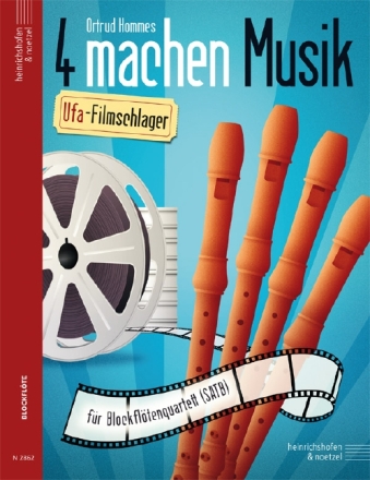 4 machen Musik f�r 4 Blockfl�ten (SATB) (mit Text) Partitur und Stimmen