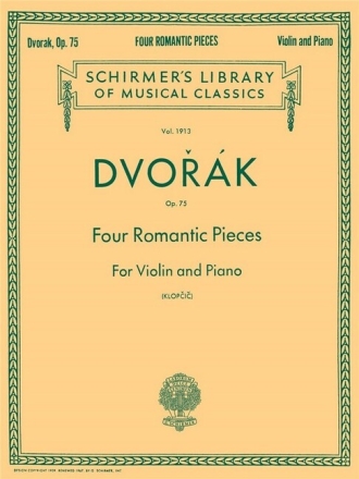 4 romantische St�cke op.75 f�r Violine und Klavier