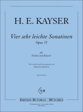 4 sehr leichte Sonatinen op.35 f�r Violine und Klavier 