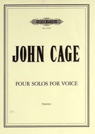 4 Solos for voice (S, A, T or B) 4 Scores (for all keys),  archive copy