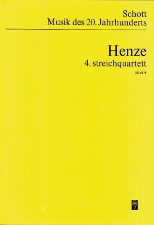 4. Streichquartett f�r Streichquartett Studienpartitur