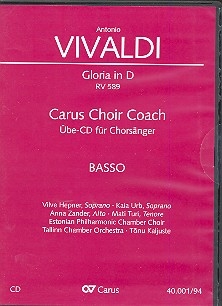 Gloria D-Dur RV589 - Chorstimme Bass  Playalong-CD