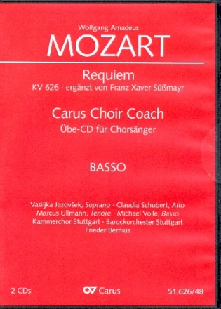 Requiem d-Moll KV626 - Chorstimme Bass  2 Playalong-CD's