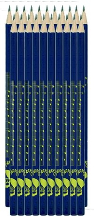 Bleistift 9. Symphonie normale Rundform ohne Radiergummi, blau Verpackungseinheit (Box) enthlt 100 Exemplare
