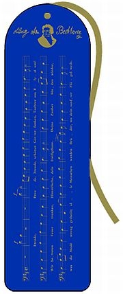 Lesezeichen 9. Symphonie blau (Papier/Pappe mit Band) Verpackungseinheit enthlt 10 Exemplare