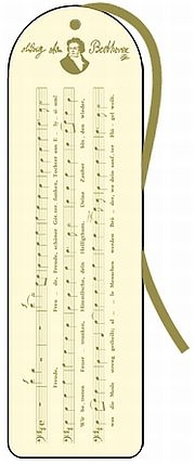 Lesezeichen 9. Symphonie champagner (Papier/Pappe mit Band) Verpackungseinheit enthlt 10 Exemplare