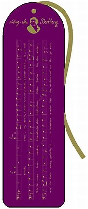 Lesezeichen 9. Symphonie weinrot (Papier/Pappe mit Band) Verpackungseinheit enthlt 10 Exemplare