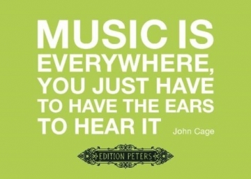 Postkarte Cage - Music is everywhere  (Set mit 10 Stk)