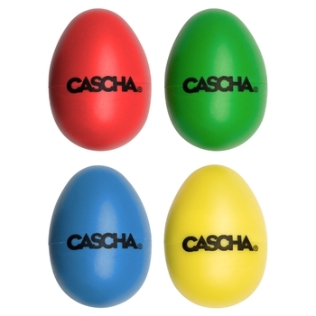 Shaker Eggs Set - 4teilig (Rot, Blau, Gelb und Grn) fr Percussion und musikalische Frherziehung Set